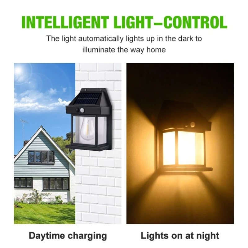 Courtyard Human Induction Wire Wall Solar Power Warm Light