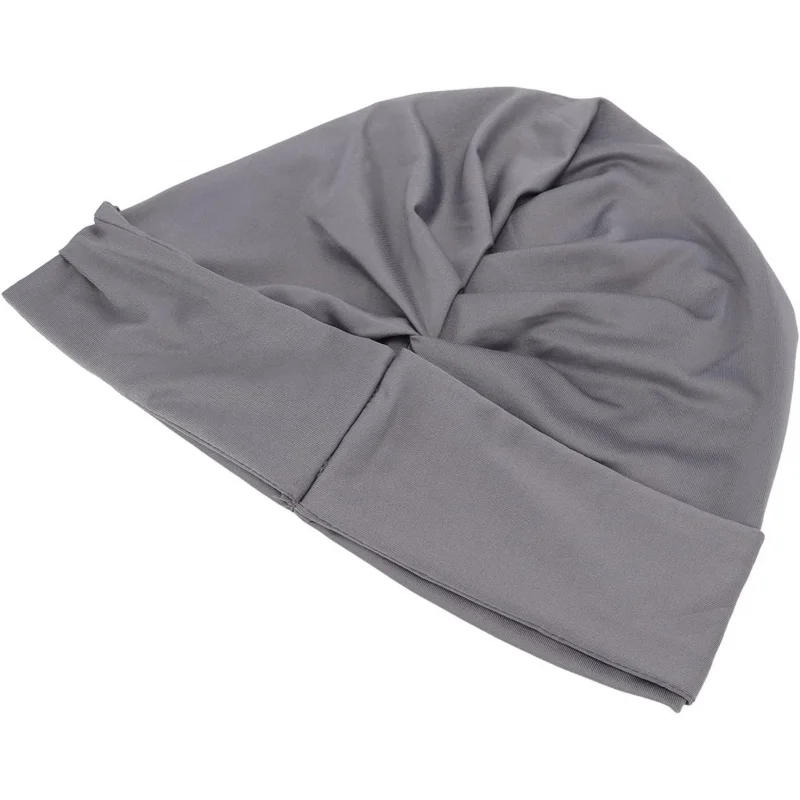 

Muslim Turban Hat, Beautiful Modal Coon Stretch Head Wrap, Fashion Elastic Soft Comfortable Headscarf for Women(Silver)
