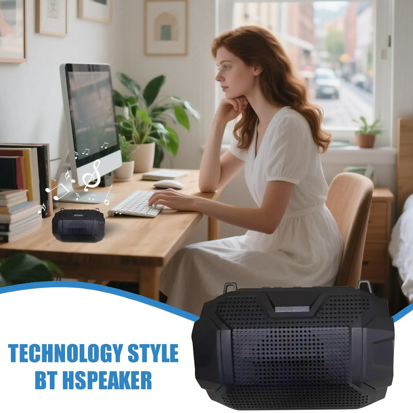 

Wireless Speaker Music Playing Wireless Speaker Surround Sound Subwoofer Deep Bass Tool For Entertainment Living Room Kitchen RV