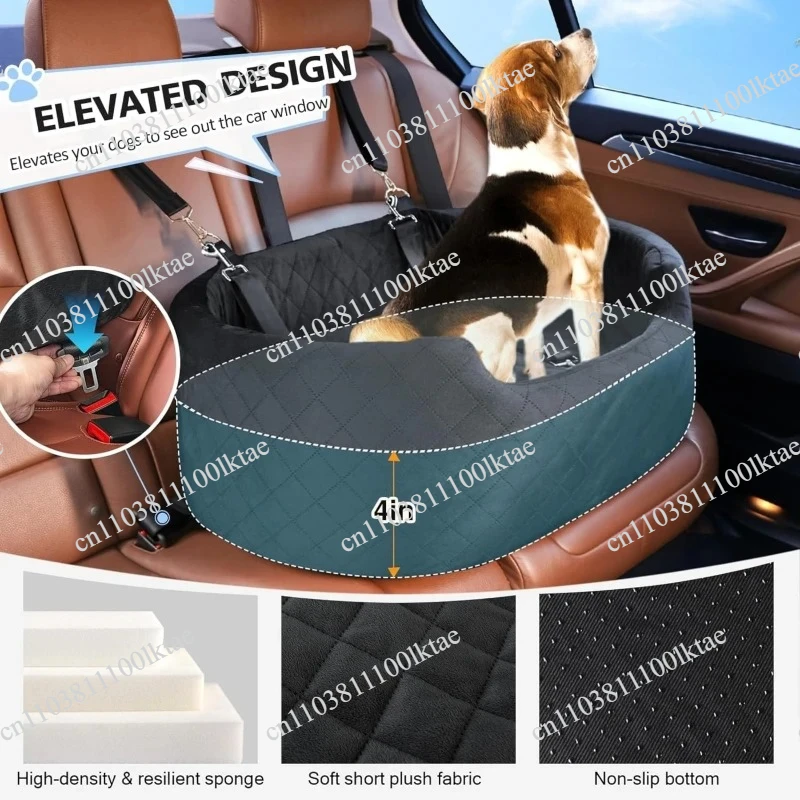 New Design Rectangular Stylish Dog Car Seat with Booster Seat with Travel Safety Storage Bag and Removable Washable Cover