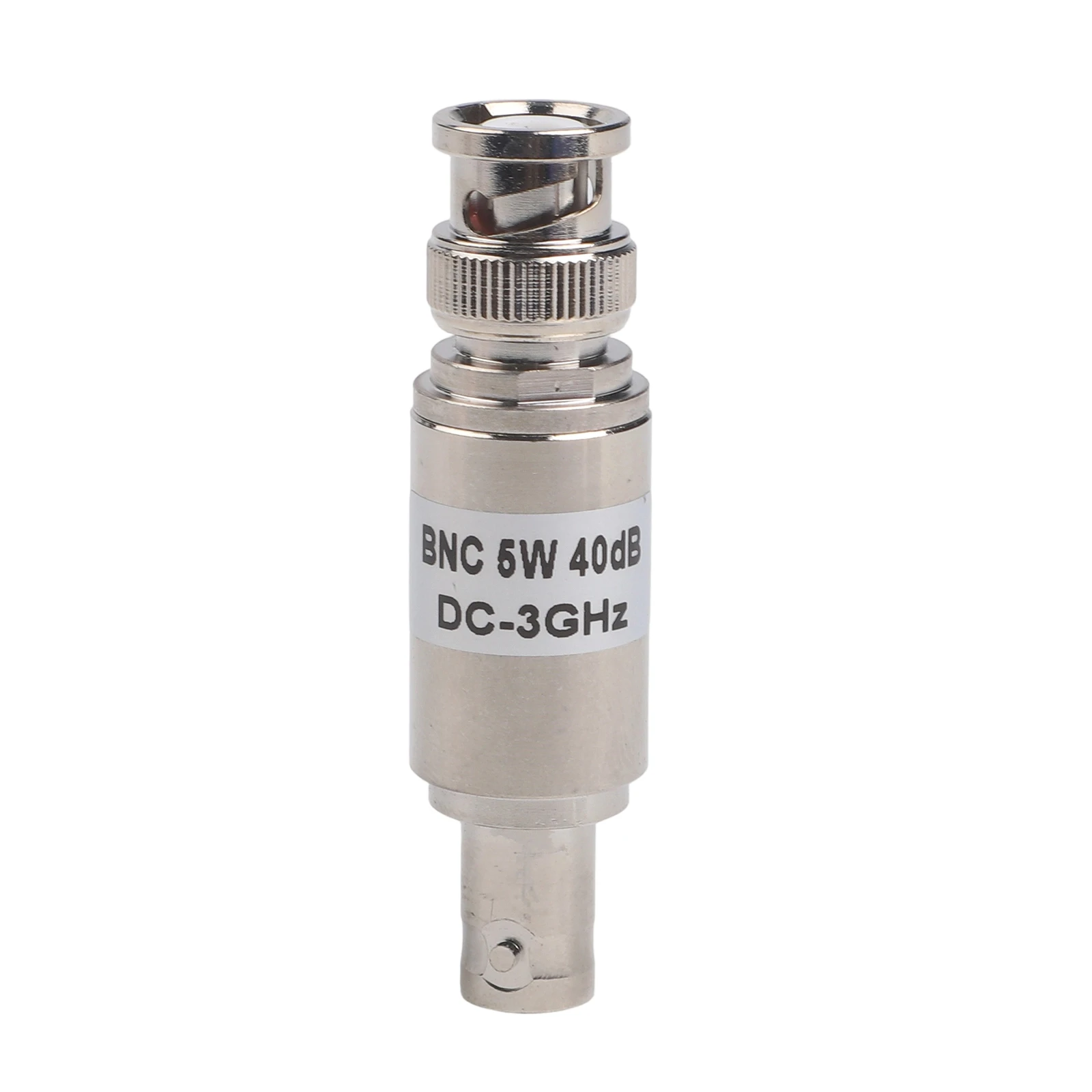 BNC-JK 40dB Fixed Attenuator 5W DC to 3GHz 50 Ohm for Signal Level Control in RF Switch Matrices and Multi-Channel Test Racks