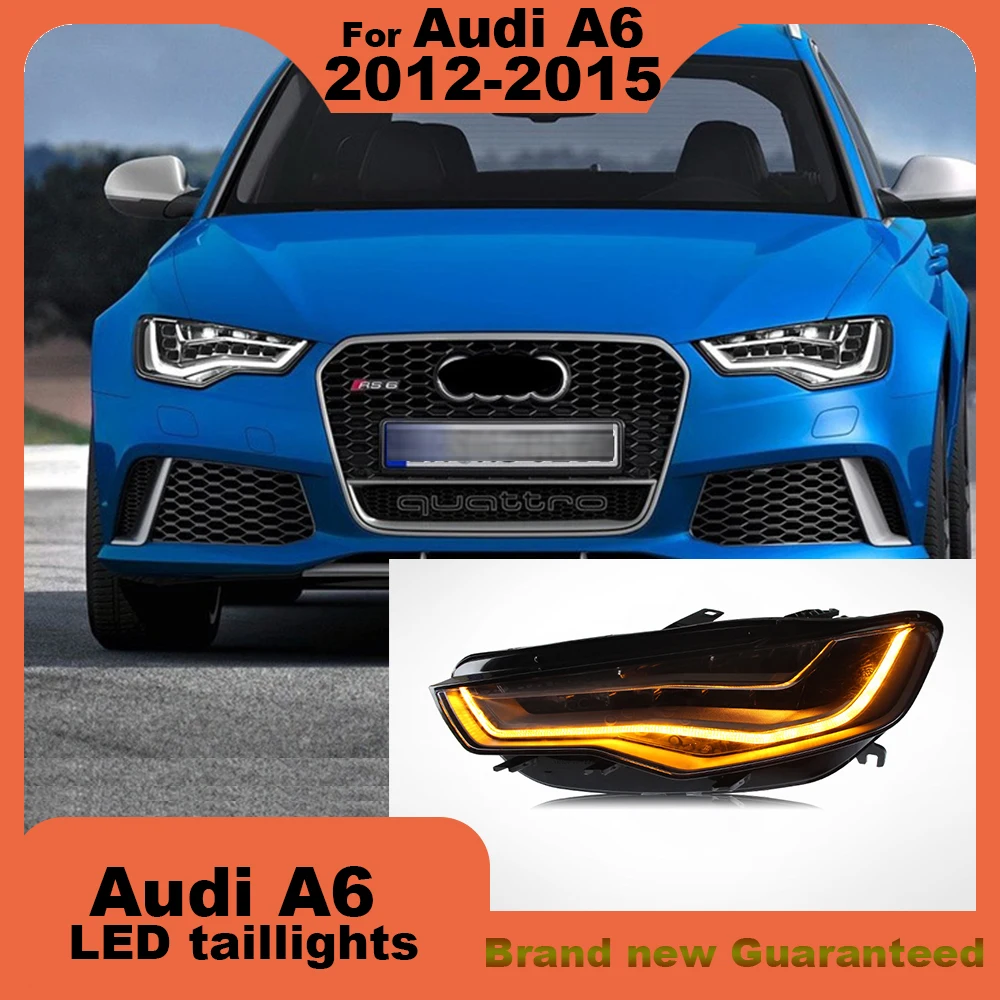 For Audi A6 2012-2015 modification LED headlamp  Laser Lenses Lamp Head Front Light Daytime running light headlight  Accessories