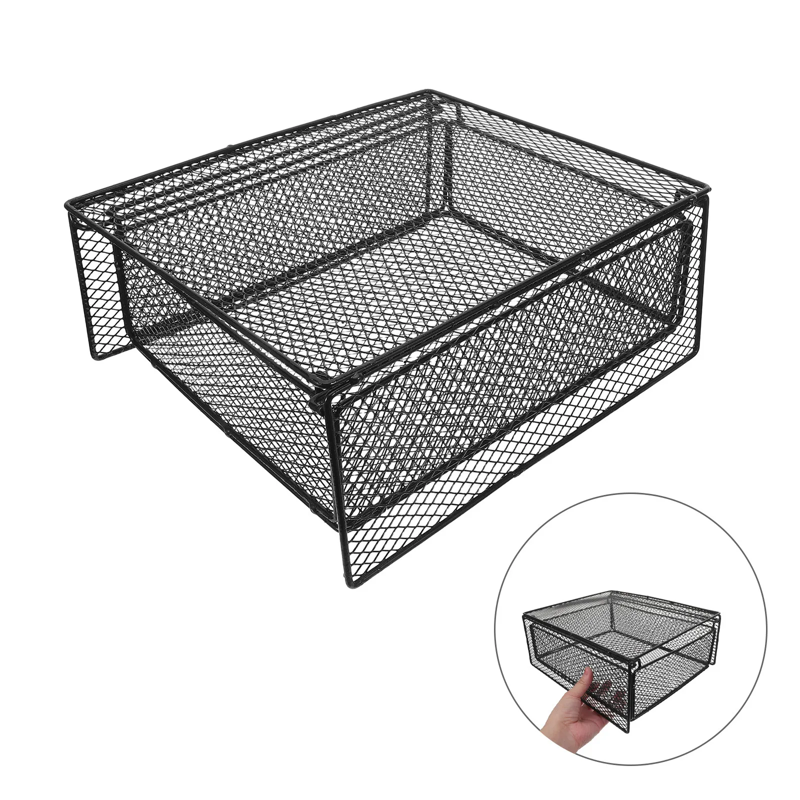 Closet Wire Rack Stackable Closet Storage Basket Strong Iron Frame Clothes Drawer Organizer for Bedroom Kitchen Bathroom Laundry