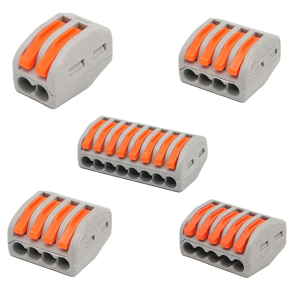 1/5/10PCS  Mini Fast Wire Connectors Universal Compact Wiring Connector Push-in Terminal Block