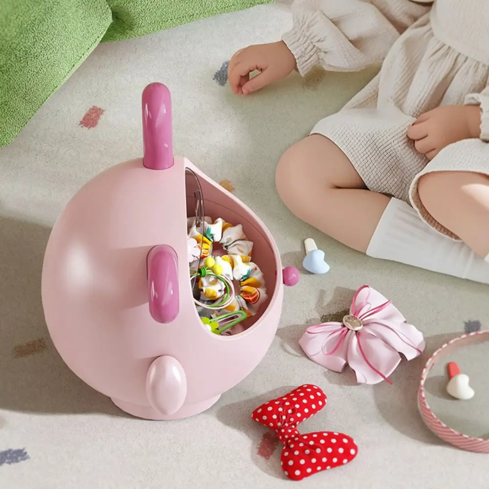 

Desktop Ornament Large Capacity Storage Box Dust-proof with Lid Storage Case Exquisite Portable Jewelry Box Headband