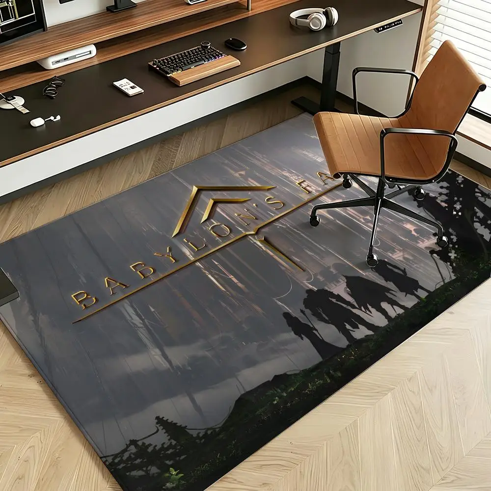 Game B-Babylon F-Fall Floor Mat Soft Flannel Floor Mat  Suitable for Entryways, Living Rooms, Bedrooms, and Bathrooms