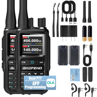 Baofeng 5Rmini Walkie Talkie 6-Band Air Band Rx Wireless App Program Type-C NOAA One-Key Pair Mini Two Way Radio Ham UV-5R