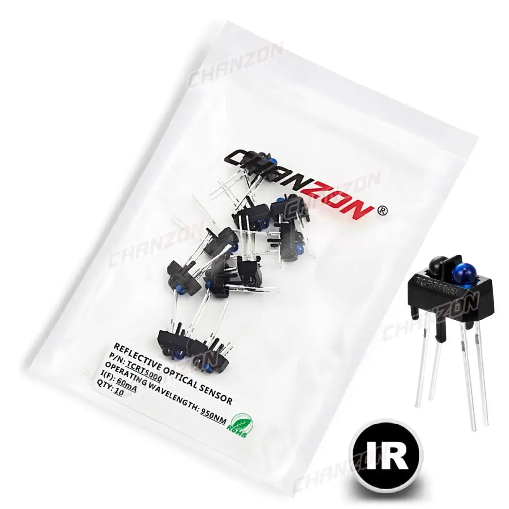 10 Buah TCRT5000 TCRT5000L IR LED Dioda Pemancar Cahaya Inframerah 12M Lampu Sensor Sakelar TCRT 5000 Remote Fototransistor Infra Merah