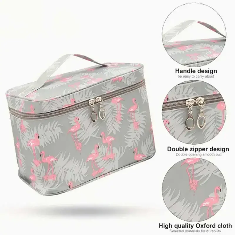 Große Kosmetiktasche mit mehreren Fächern, Organizer für Zuhause und auf Reisen für Toilettenartikel und Kosmetikprodukte – Detail 4