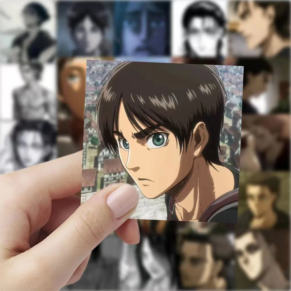 10/30/59pcs Eren Jaeger Anime Stickers Attack on Titan Sticker Motorcycle Laptop Skateboard Phone Cool Toys Decals Waterproof