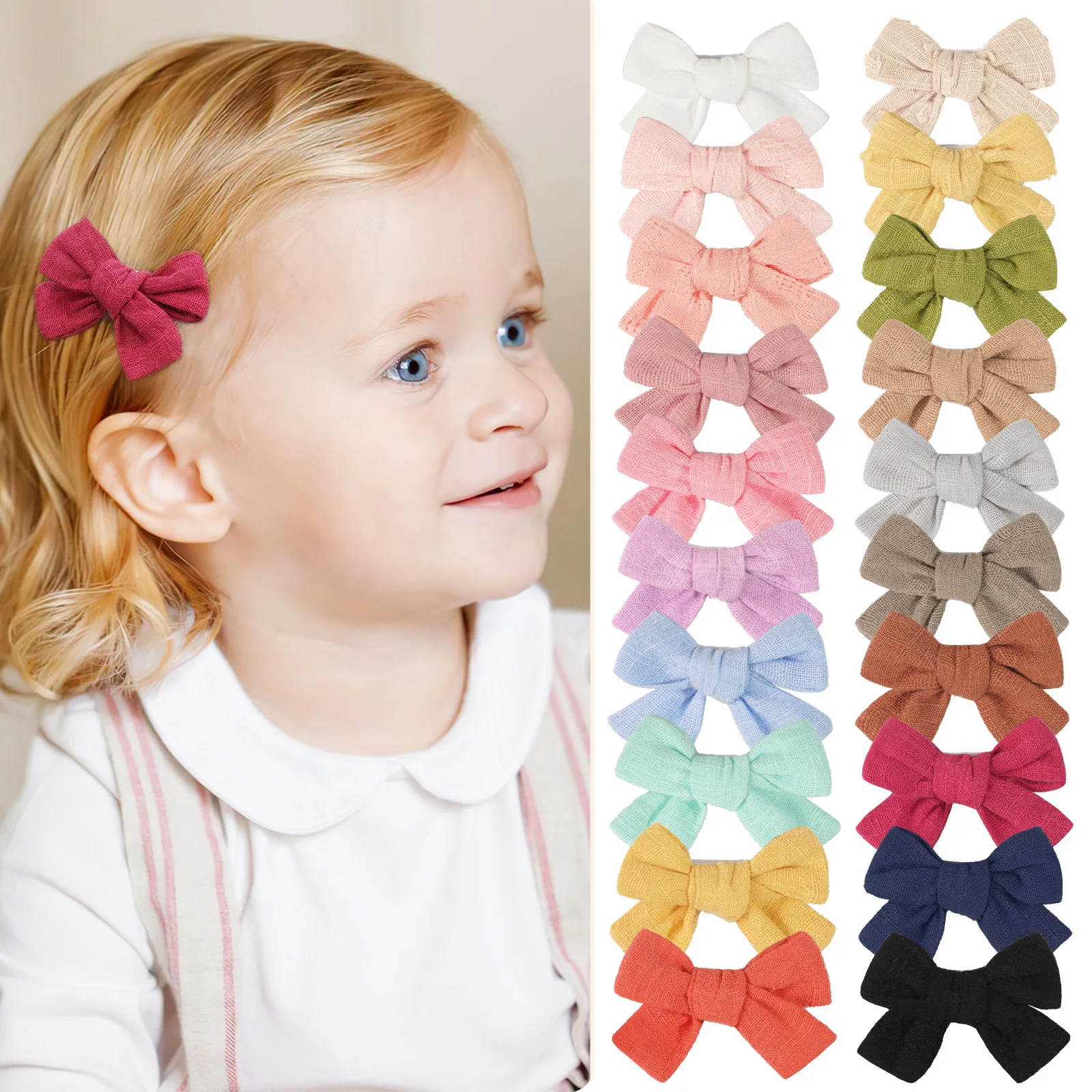 

10/20 шт. 2 "детские заколки для волос с мягкой подкладкой, нескользящая ручка, безопасные заколки для школы, аксессуары для волос для маленьких девочек, случайные