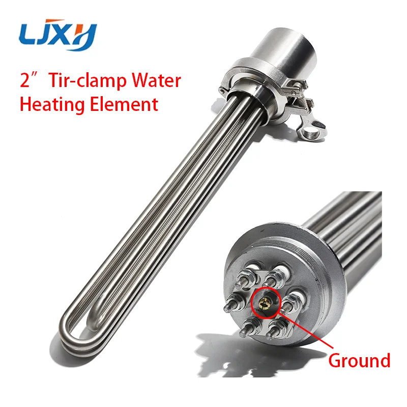 LJXH 2“ Tri Clamp Brewing Heating Element 3KW 4.5KW 6KW 9KW 12KW Distillation Boiler Grounded Water Heater Resistance 220V 380V