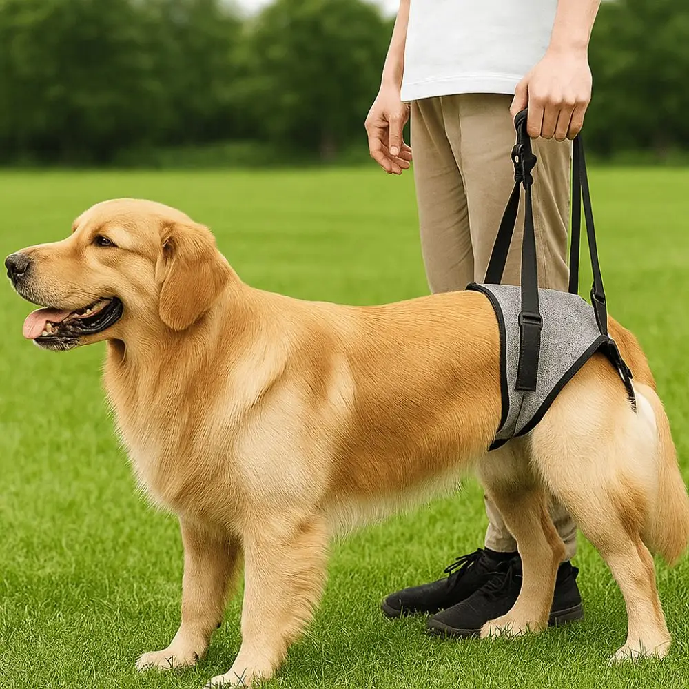 Adjustable Dog Lift Harness Detachable Non-slip Handle Pet Rear Leg Support Comfortable Hind Leg Support Straps Recovery Period