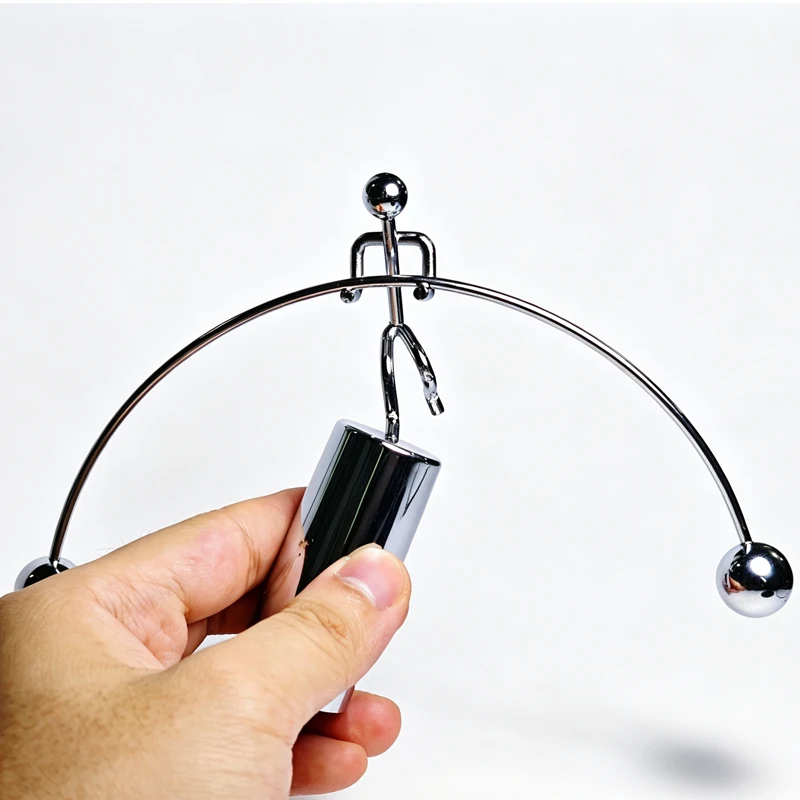 Kinetic Art Balance Weightlifter Desktop Science Physics Gadgets Fidget Toys Adults ADHD Anxiety Quiet Relieve Stress Office Fun
