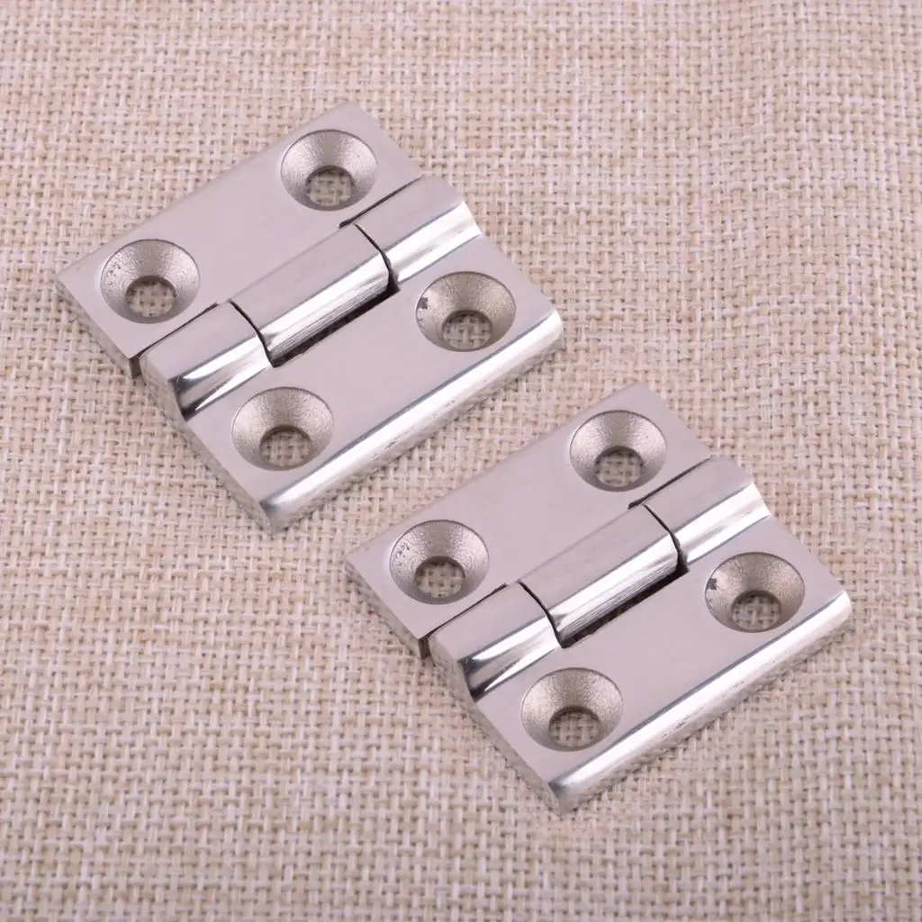 

2pcs/Set Silver Marine Boat Door Hatch Square Butt Hinge Deck Hardware 50x50x6mm 304 Stainless Steel