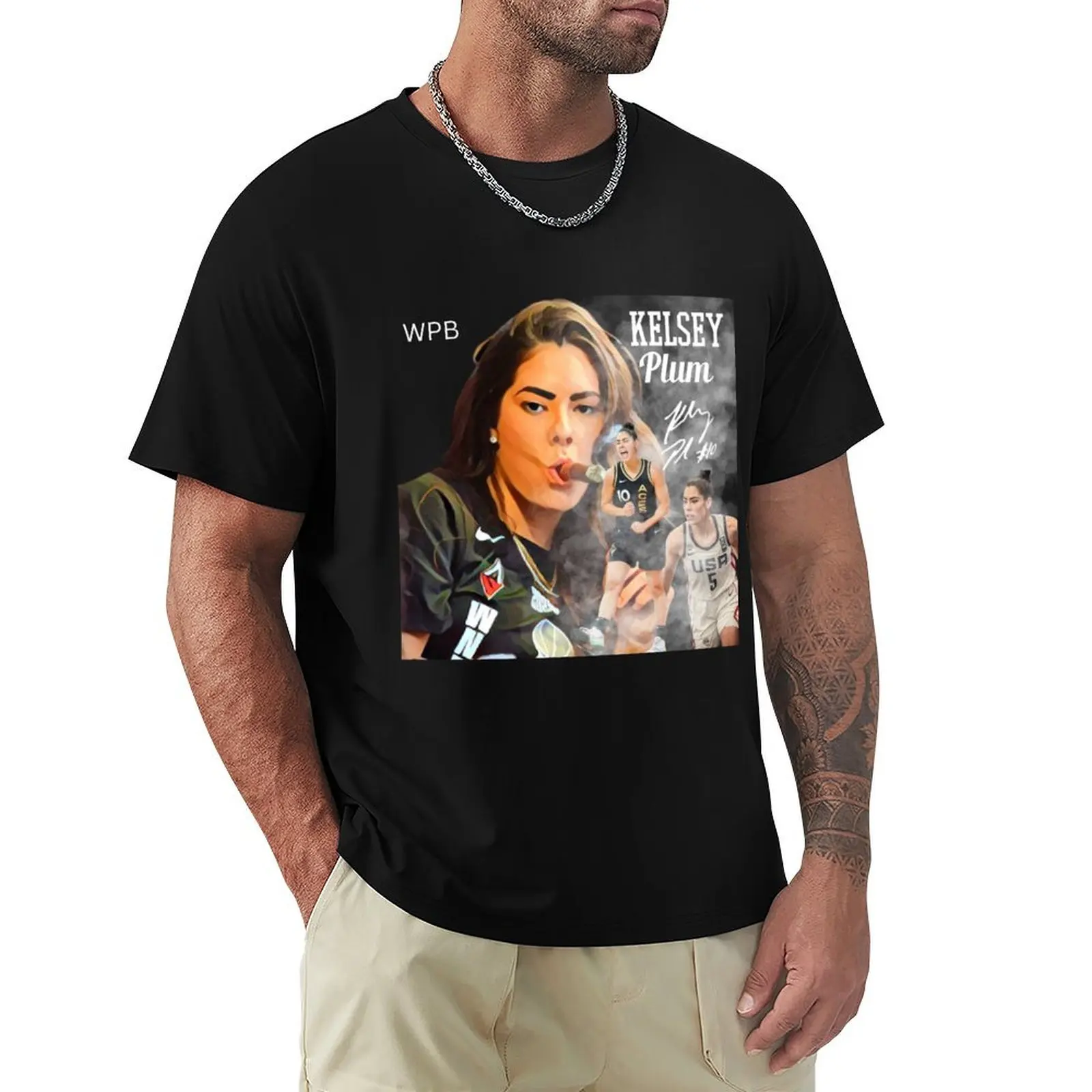 Smoking Kelsey Plum T-Shirt Breathable Sportswear T-Shirt for Men