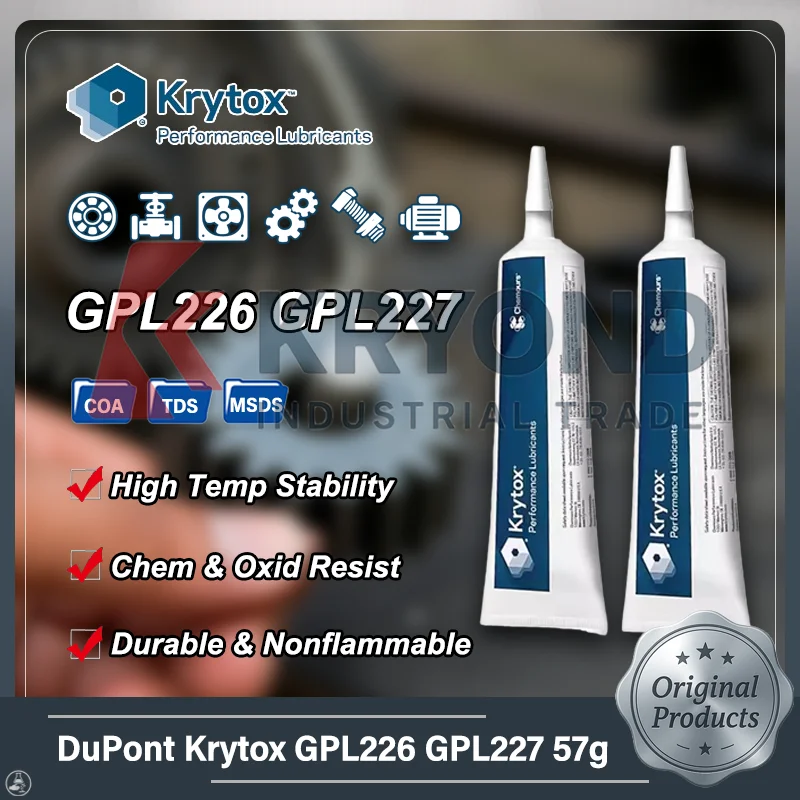DuPont Krytox GPL226 GPL227 PFPE Grease 57g Noncombustible Long Life Lubricant for Aerospace Vacuum and Oxygen Service Applicati