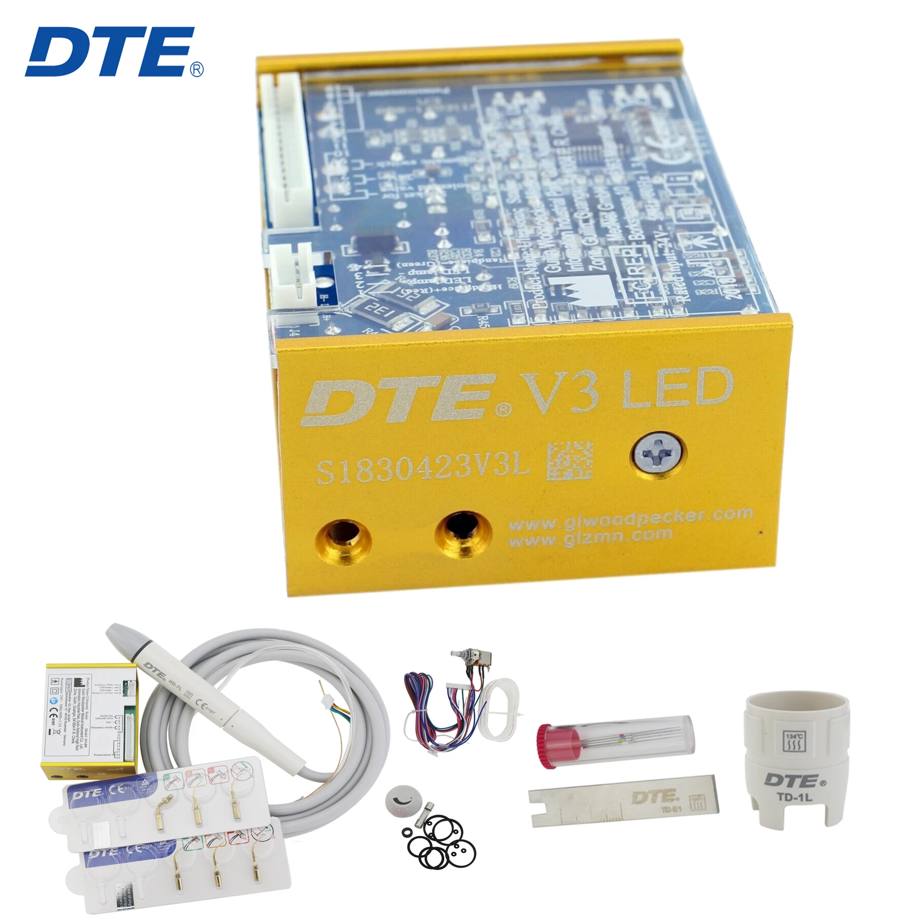 

Woodpecker DTE Dental Ultrasonic Piezo Scaler Build-in V3 Install In Dental Chair For Dentist Teeth Cleaning Dentistry Products