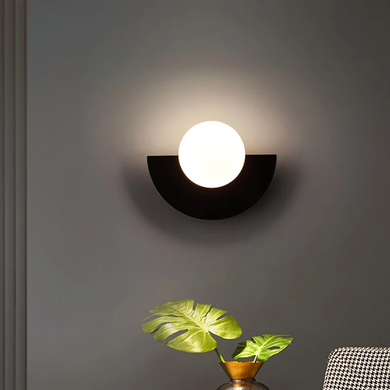 Wall Lamp Nordic LED Bedroom Bedside Simple Colored Designer Creative Living Room Aisle Corridor Study Indoor Lighting