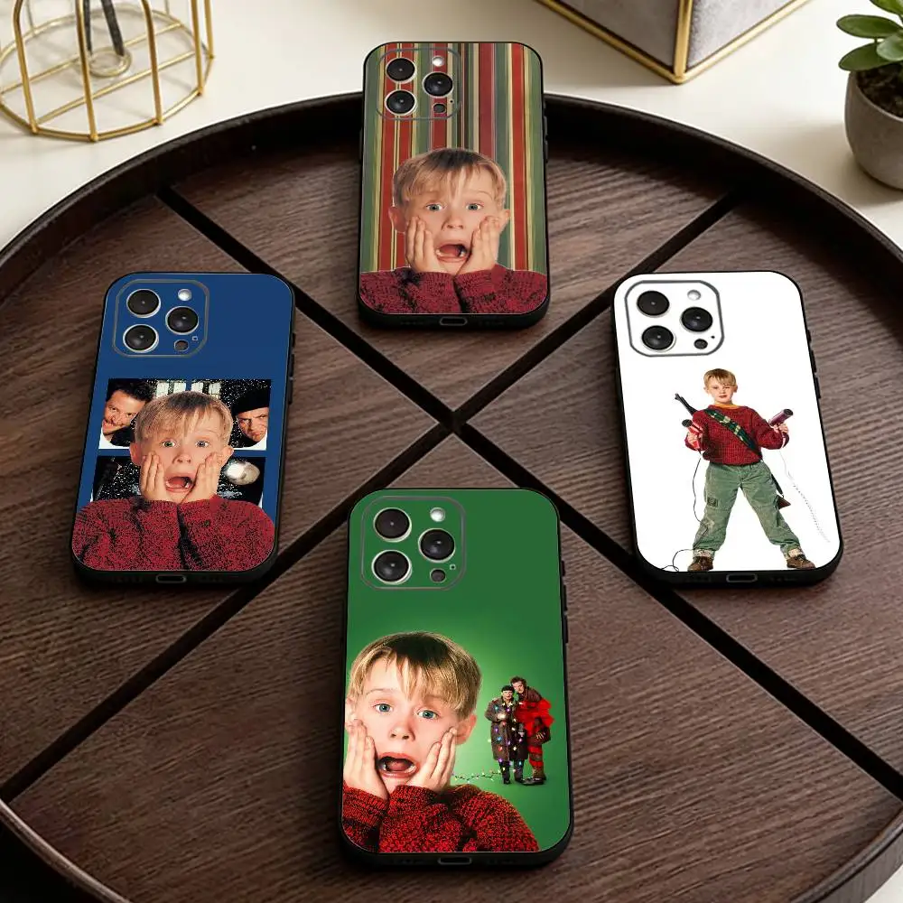 

Funny TV Home Alone Phone Case For iPhone 17,16,15,14,13,12,11 Plus,Pro Max,XS,Soft Silicone Black Cover