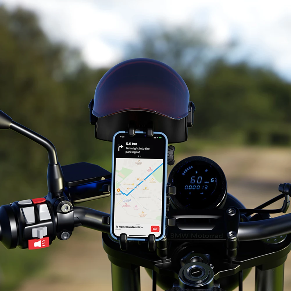 Casco pequeño para motocicleta, cascos impermeables para teléfono móvil, paraguas para casco de teléfono móvil a prueba de lluvia