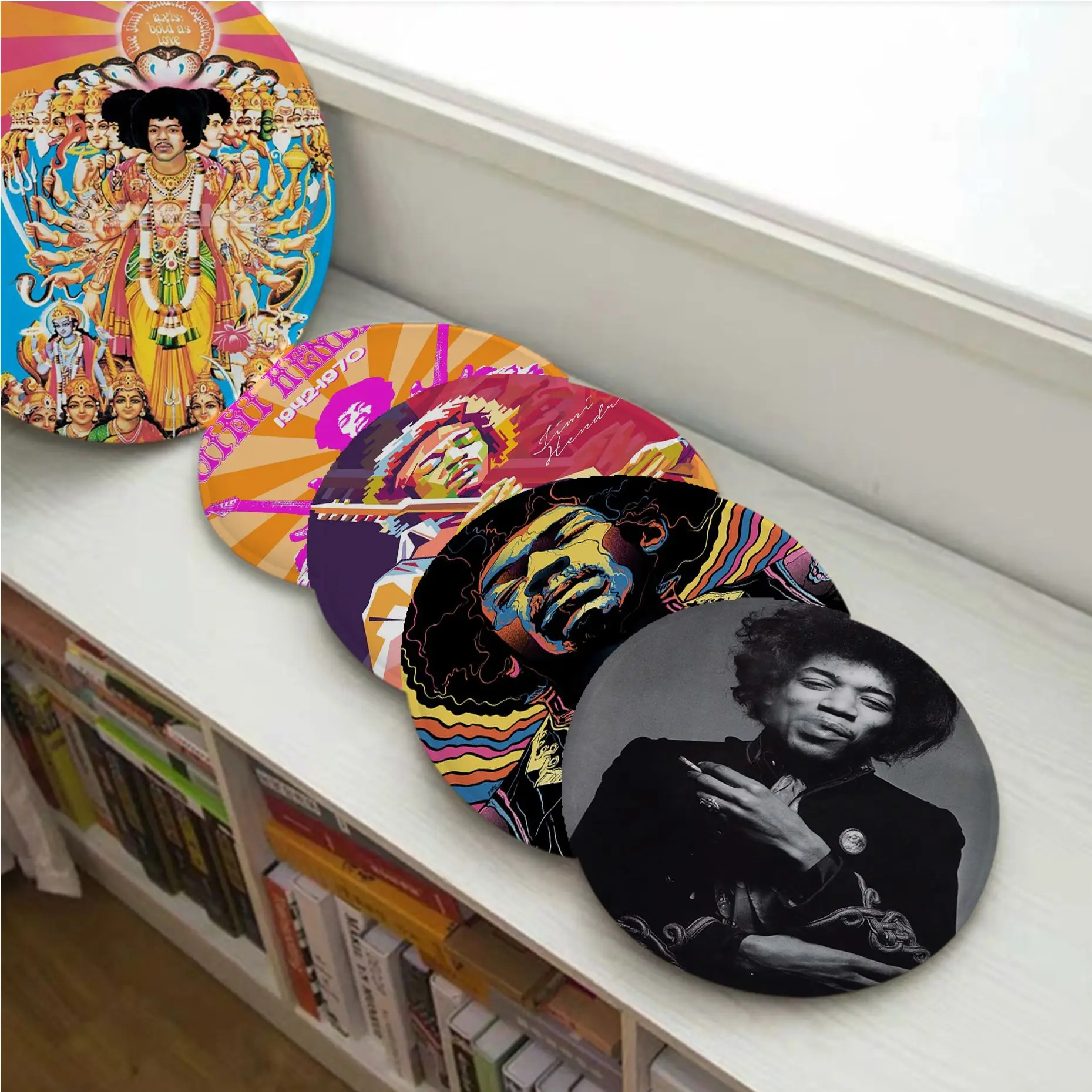 Jimi Hendrix Simplicity Multi-Color Meditation Cushion Stool Pad Dining Chair Tatami Seat Cushion Anti-Slip Chair Mat Pad