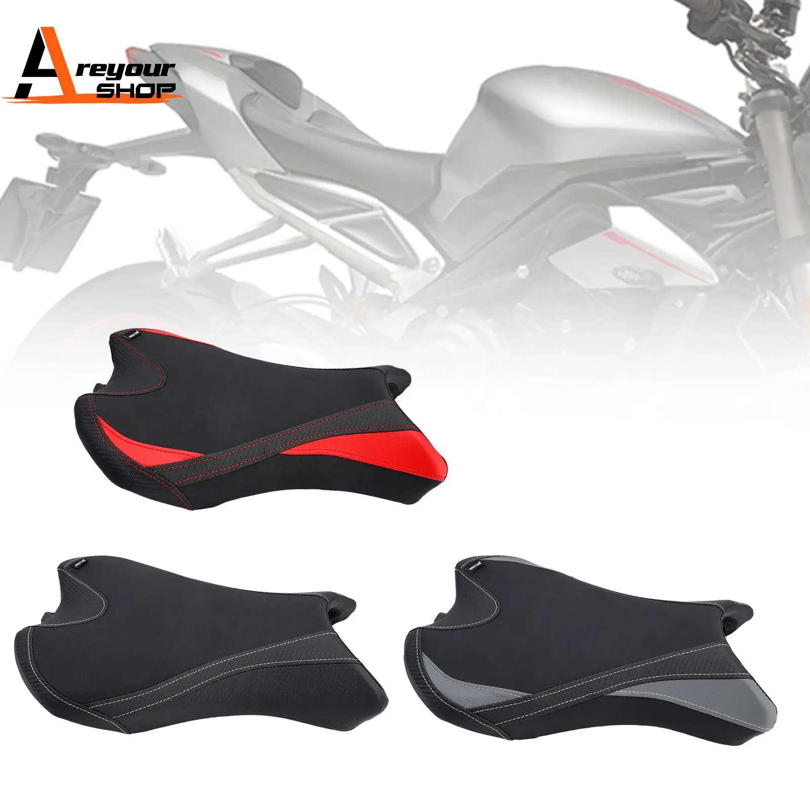 

Front Driver Seat Raider Cushion Fit Black for Street Triple 765/S/R 2019-2022 Black
