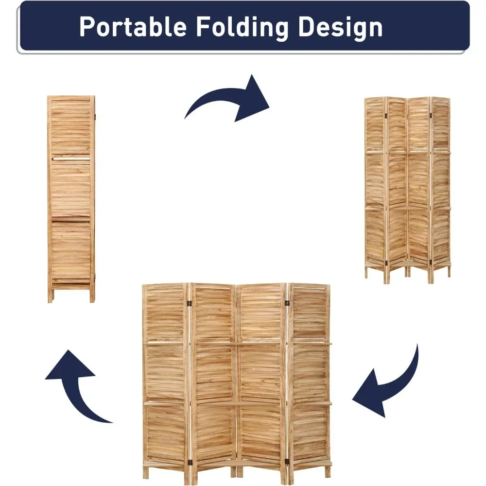 Room Divider with Shelves Wood Room Divider Folding Screens Wooden Wall Dividers and Folding Privacy Screens Partition Wall