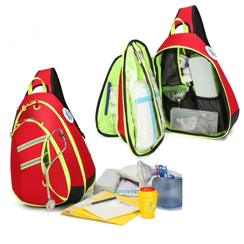 1000D First Aid Kits Emergency Medicine Sling Crossbody Backpack Men Doctor Nurse Shoulder Chest Bags for Travel Cycling