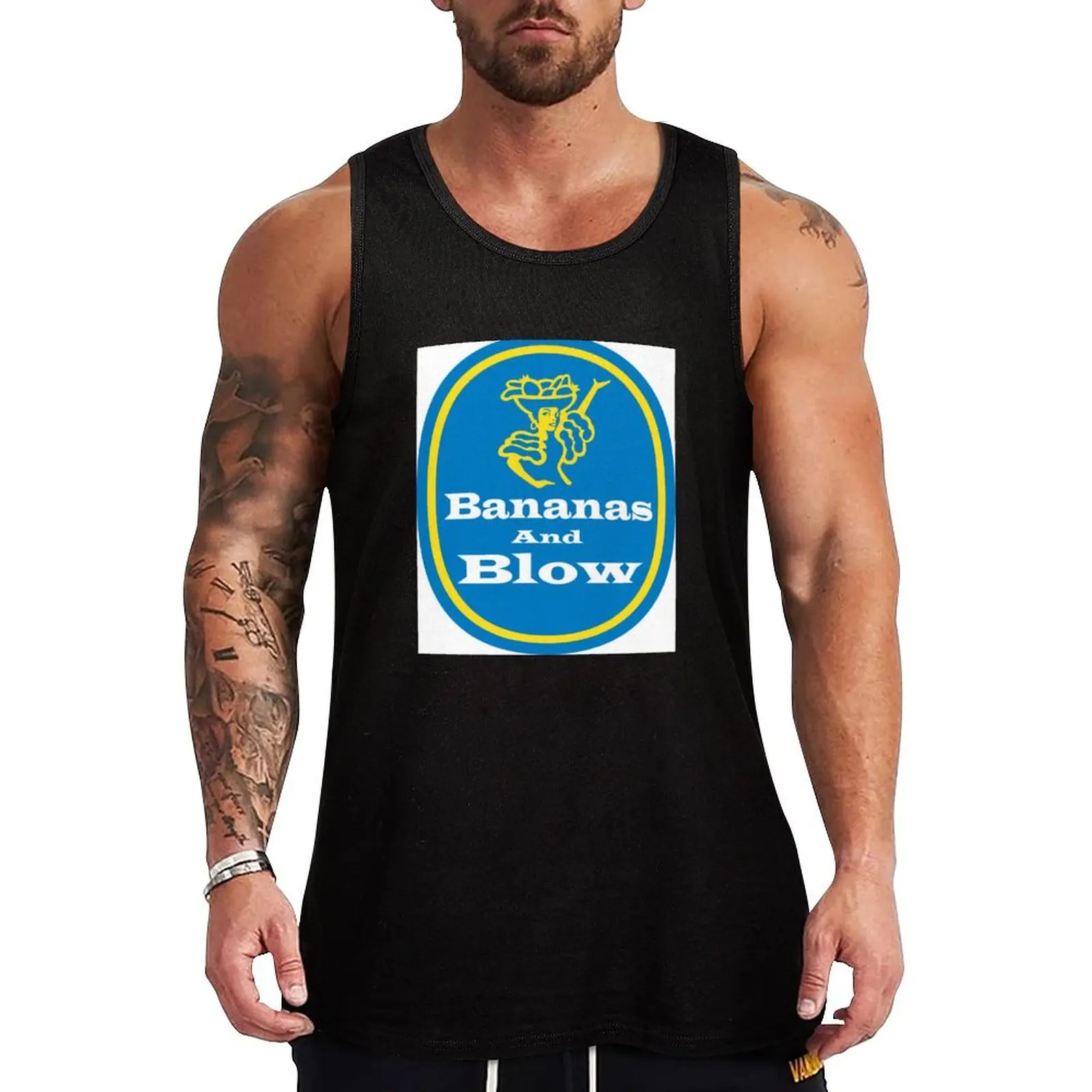 Bananas & Blow Tank Top gym Men's t-shirts Man clothes for gym