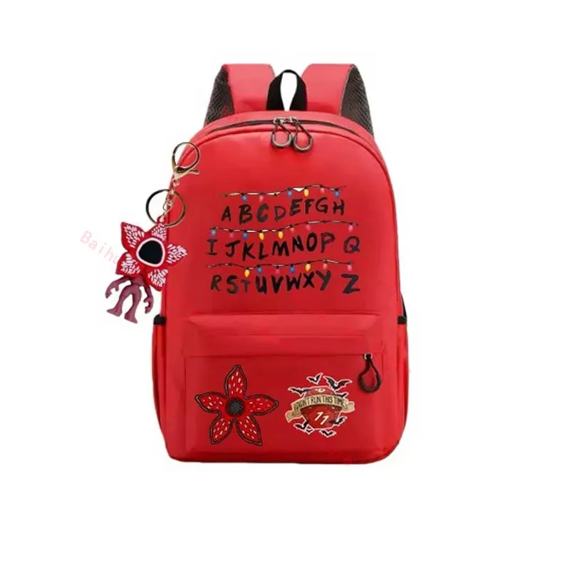 Bandai 2026 NEU Stranger 26 Letter Rucksack Anime Modischer Studenten-Doppelschultertasche Cosplay Schulranzen Kinder Geschenk Spielzeug 7