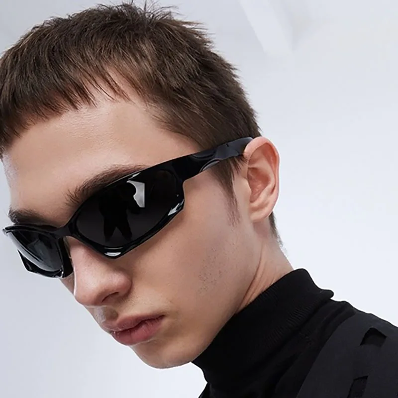 Y2k Marken designer Luxus Big Frame unregelmäßige Sonnenbrille Frauen für Männer 2024 Vintage Punk Sonnenbrille Outdoor Sport brille uv400