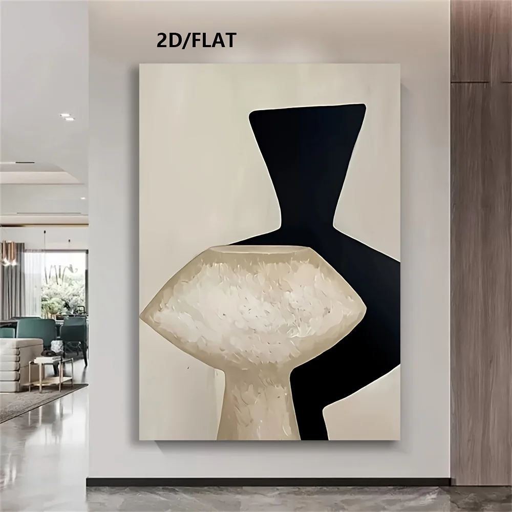 2D/flat printing canvas painting art, living room decoration with modern and simple texture, minimalist poster without frame
