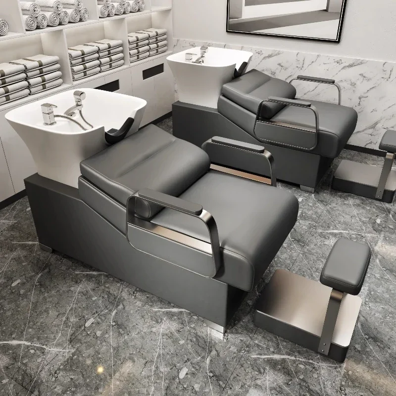 

Стулья для шампуня из искусственной кожи из нержавеющей стали, парикмахерская, оборудование для салона, стулья для шампуня, табурет, мебель для душа Sillas Lsxtc