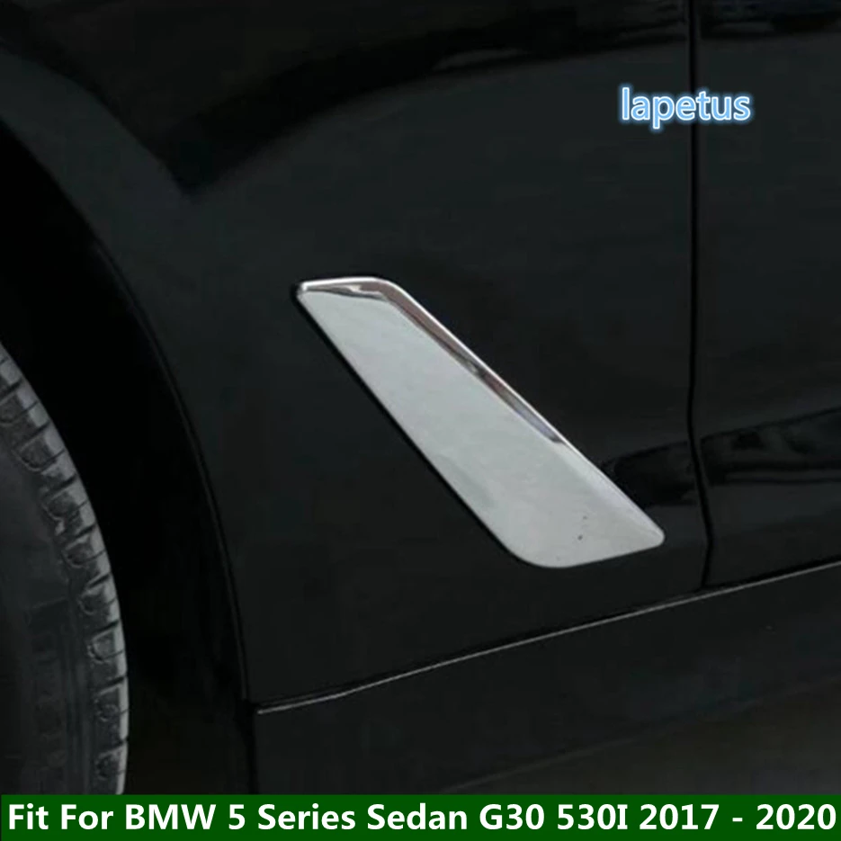 

ABS Leaf Board Decoration on Shark Gills Trim Sticker Cover Fit For BMW 5 Series Sedan G30 530I 2017 - 2023 Car Accessories