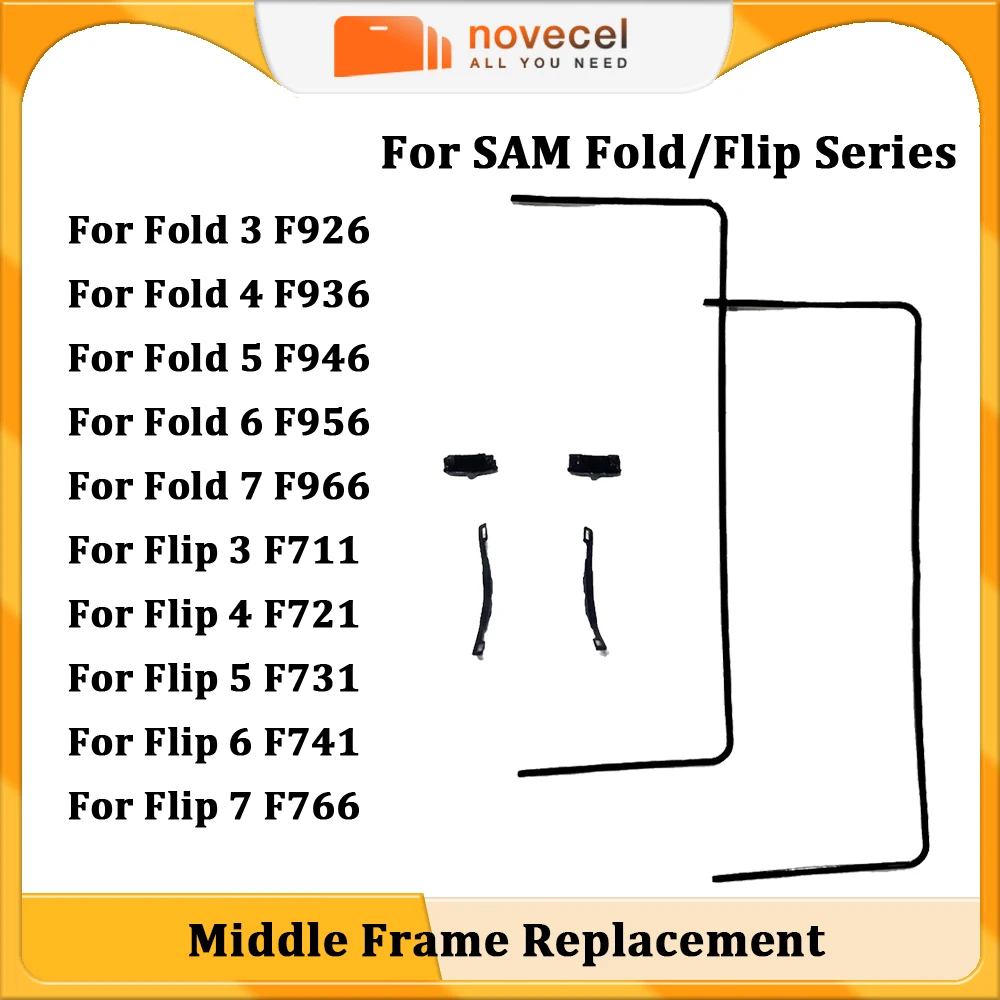 Novecel Middle Bezel Frame Replacement For Samsung Galaxy Z Fold 7 6 5 4 3 2 Flip F741 F766 Screen Housing Plastic Holder Repair