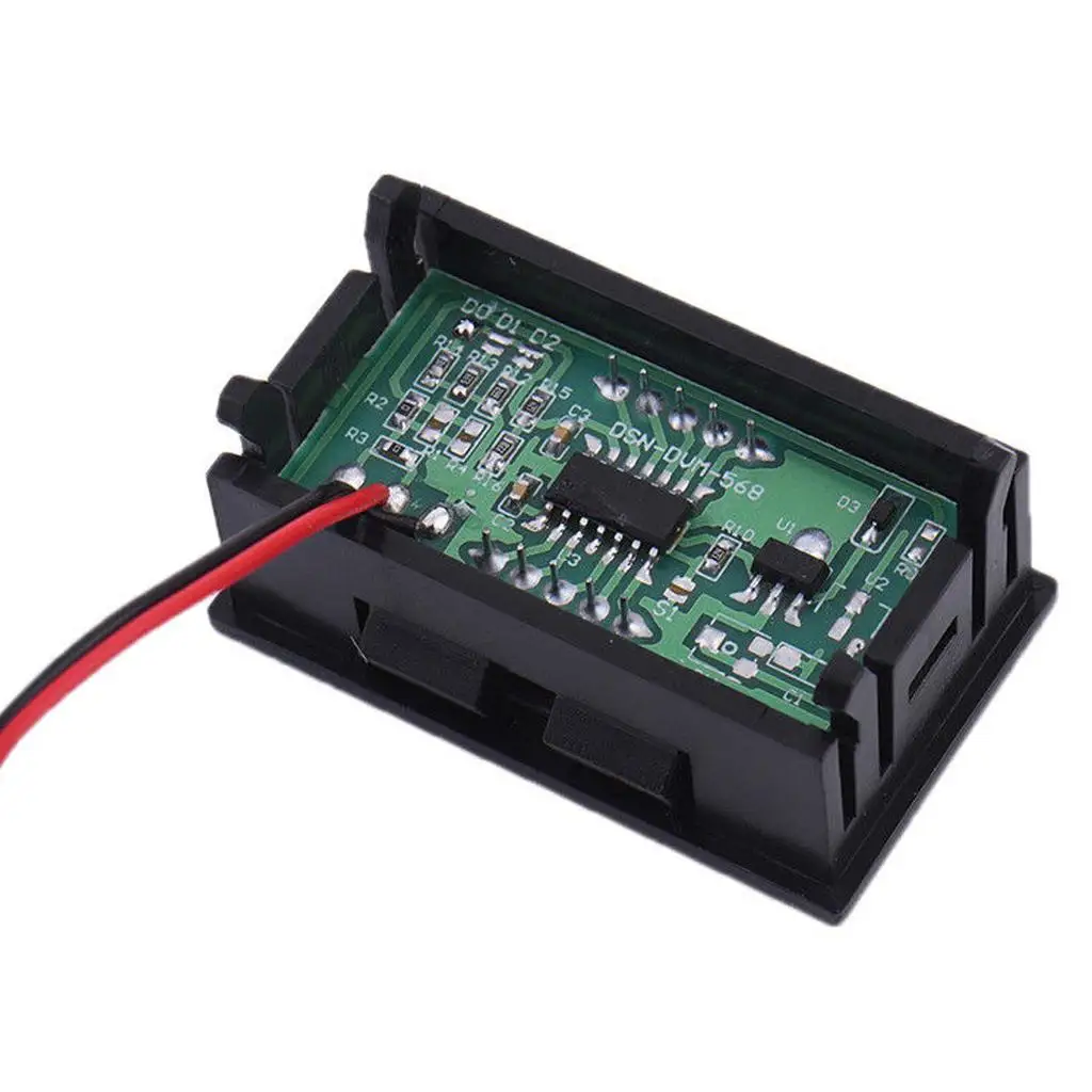 LED Digital Volt Meter High Precision Voltmeter Green Display Voltage Gauge for Auto and DIY Electronics