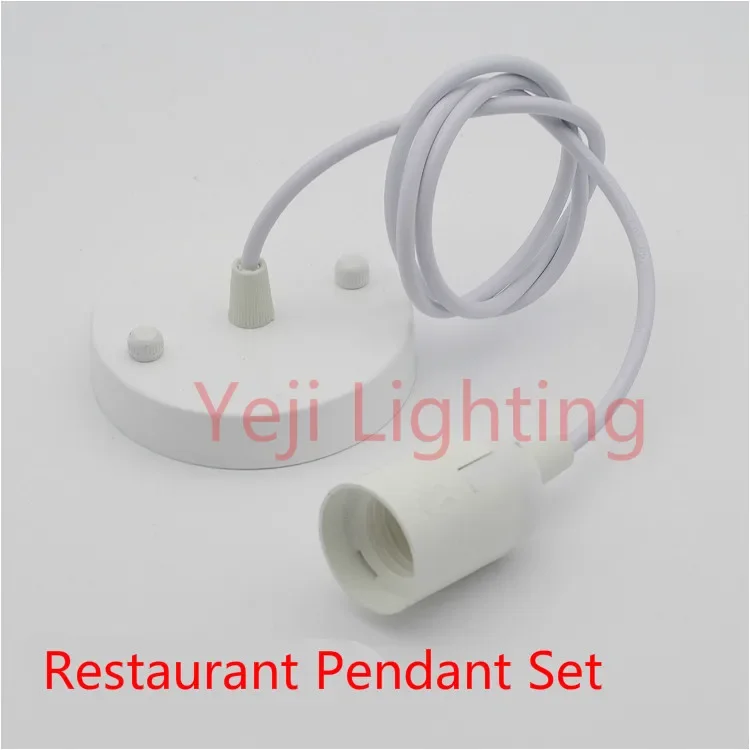 LED hanging wire E27 lamp holder hanging wire Edison screw chandelier lamp Holder Bulb base socket Adapter with ceiling rose