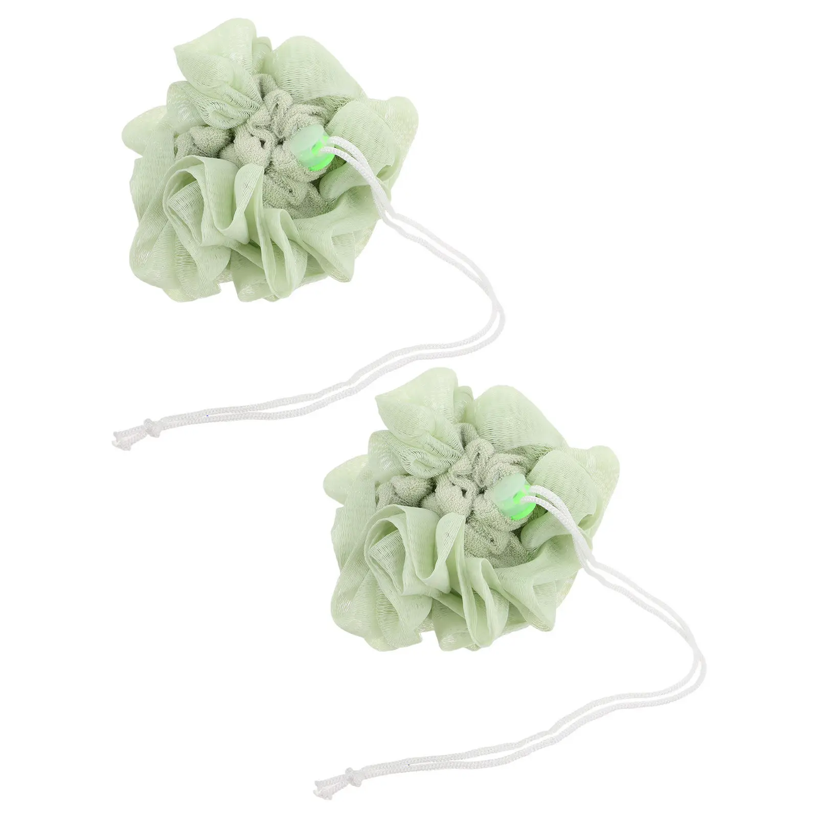 

2Pcs Exfoliating Bath Scrubber Towel Soap Holder Dual Use Mesh Shower Loofah Body Wash Sponge Bathing Tool Loofah Washcloth
