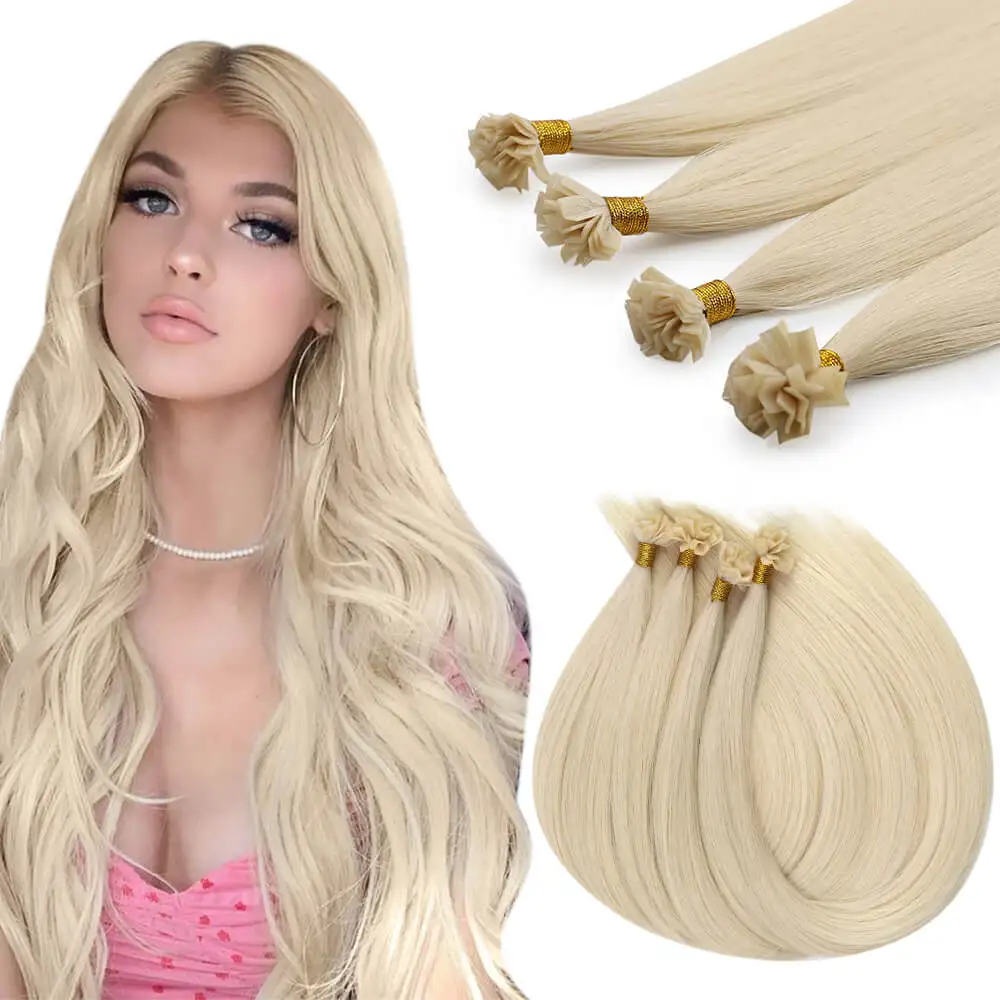 

Moresoo Ktip Hair Extensions Virgin Human Hair Natural Straight Double Drawn 10A K Tips Keratin Tipped 1G/1S Hot Fusion