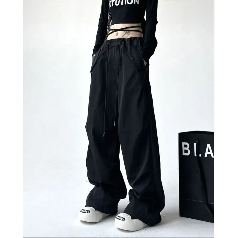 

Deeptown Harajuku Cargo Oversized Parachute Pants Woman Y2k Streetwear Casual Baggy Pants Wide Leg Trousers Vintage Hip Pop