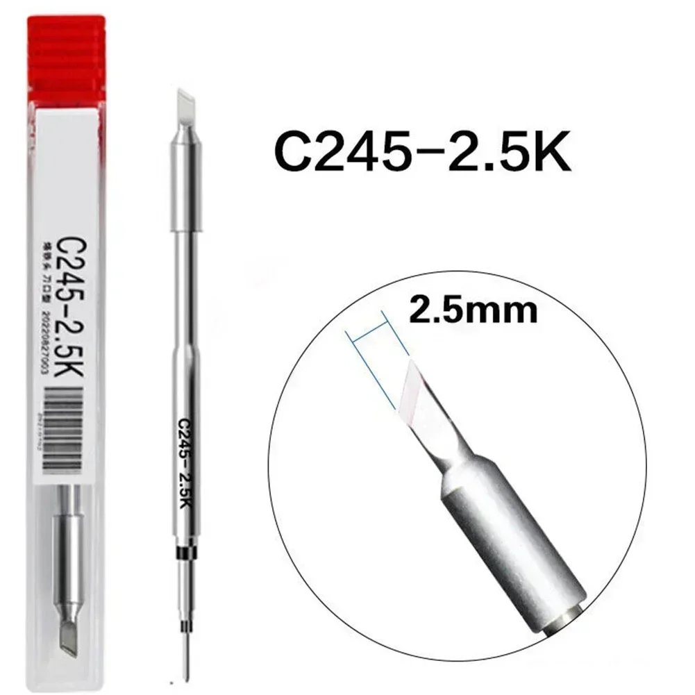 1pcs C245 Soldering Iron Tip Integrated Heating Core K/I/IS For JBC Soldering Station 1400 ℃ 75 Watts Welding Machines Parts