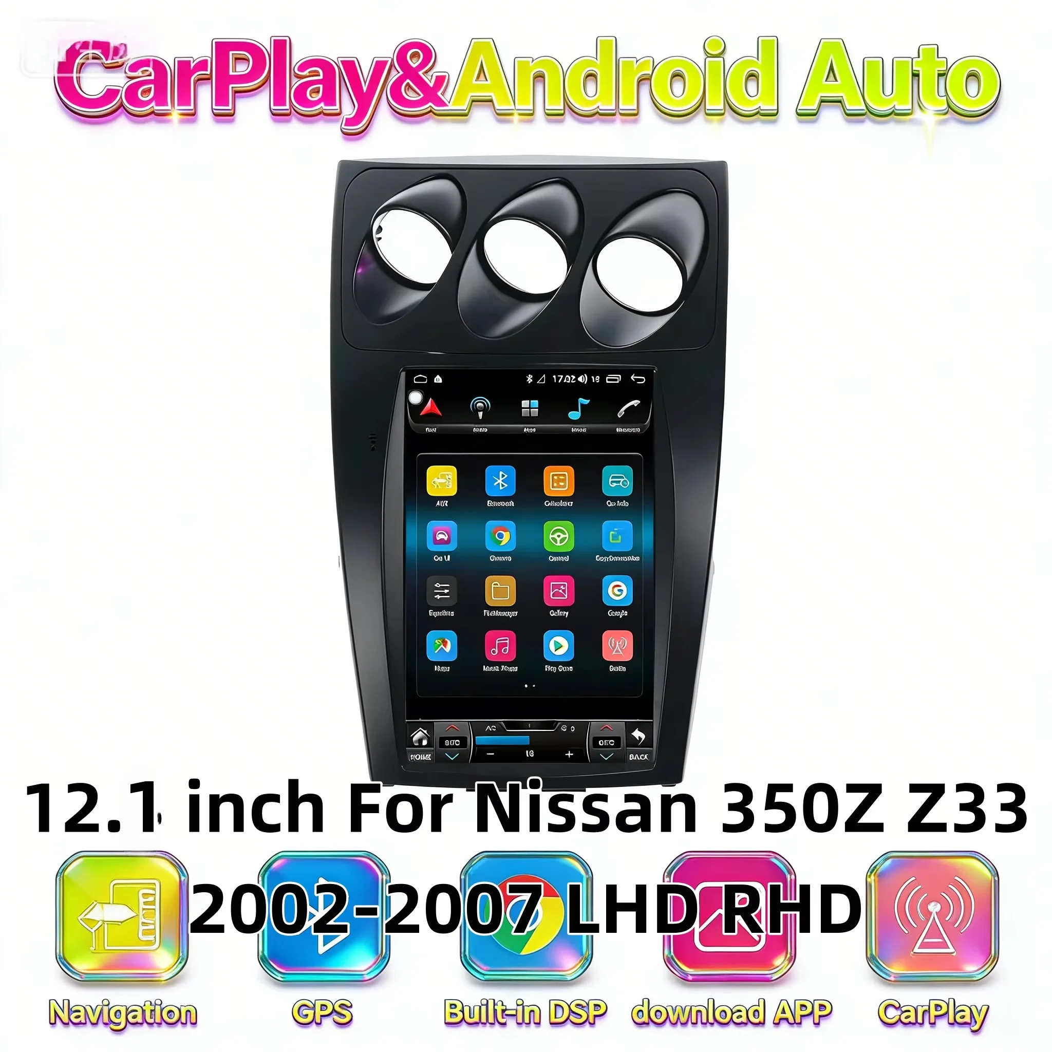 

12.1inch Android 13.0 For Nissan 350Z Z33 2002-2007 Wireless CarPlay Car Stereo GPS Navigation Multimedia Player Radio Tape Unit