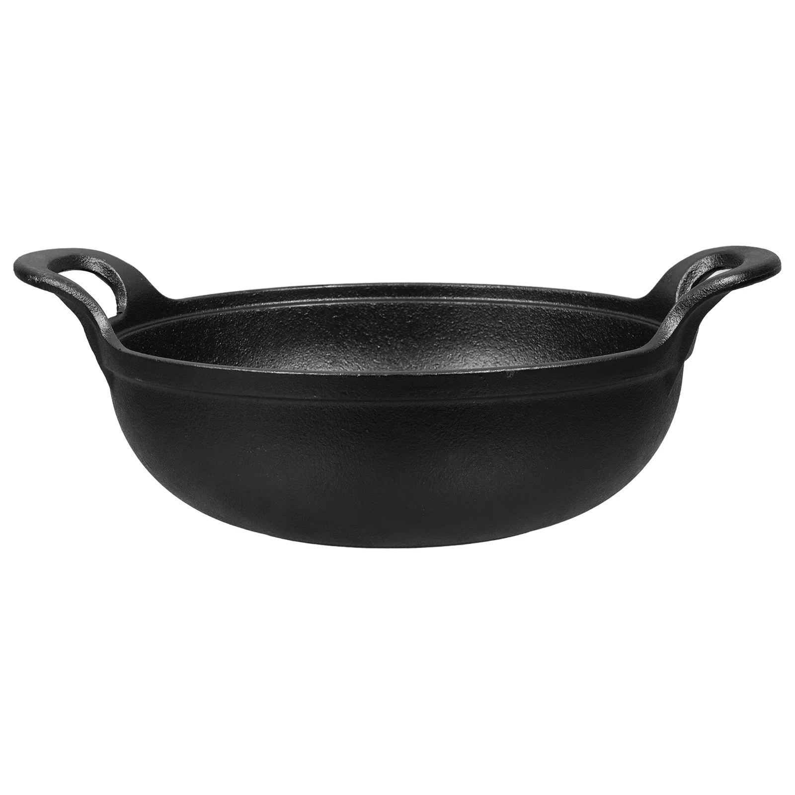 

Cast Iron Dutch Oven Round Bottom Non-Stick Cooking Pot For Steak Seafood Japanese Style Soup Pot Outdoor Picnic