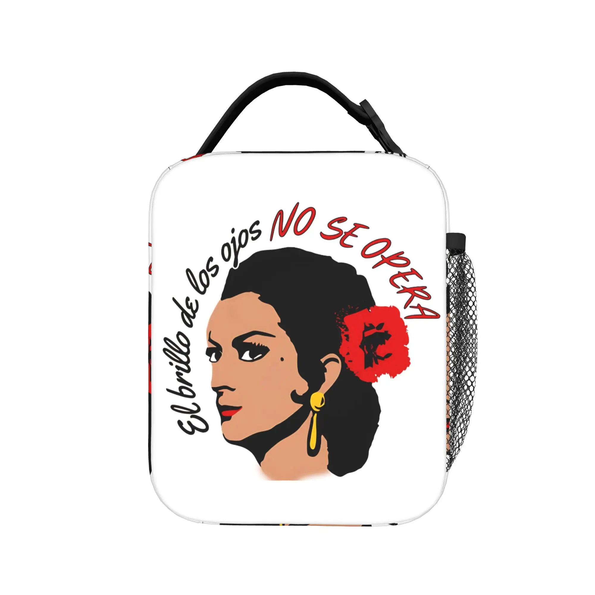 the brightness Lola Flores  Insulated Lunch Bag Cooler Bag Reusable,Lunch Container  Portable Lunch Box Tote Food Storage Bags