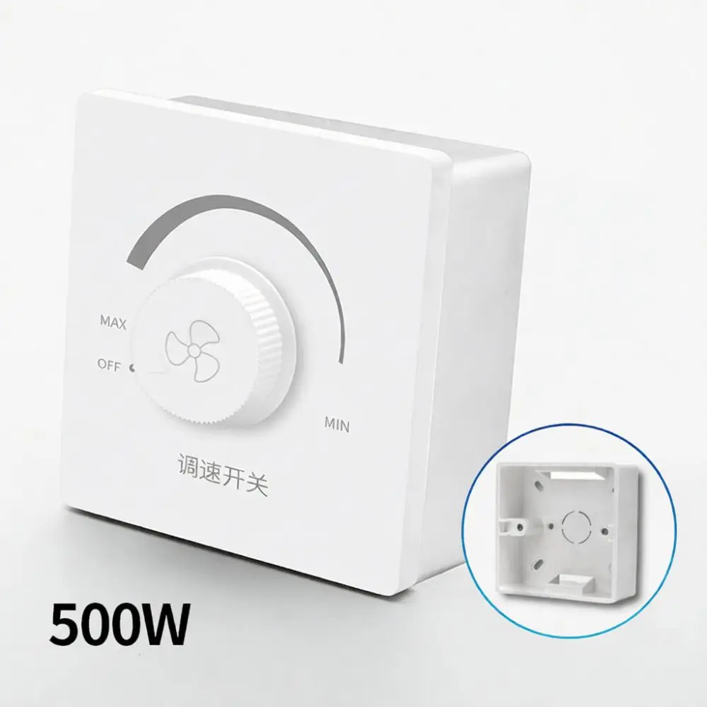Universal Fan Speed Controller Stepless Rotary Regulator For Ceiling Wall Fans Electric Airflow Control Wall Switch Panel Device