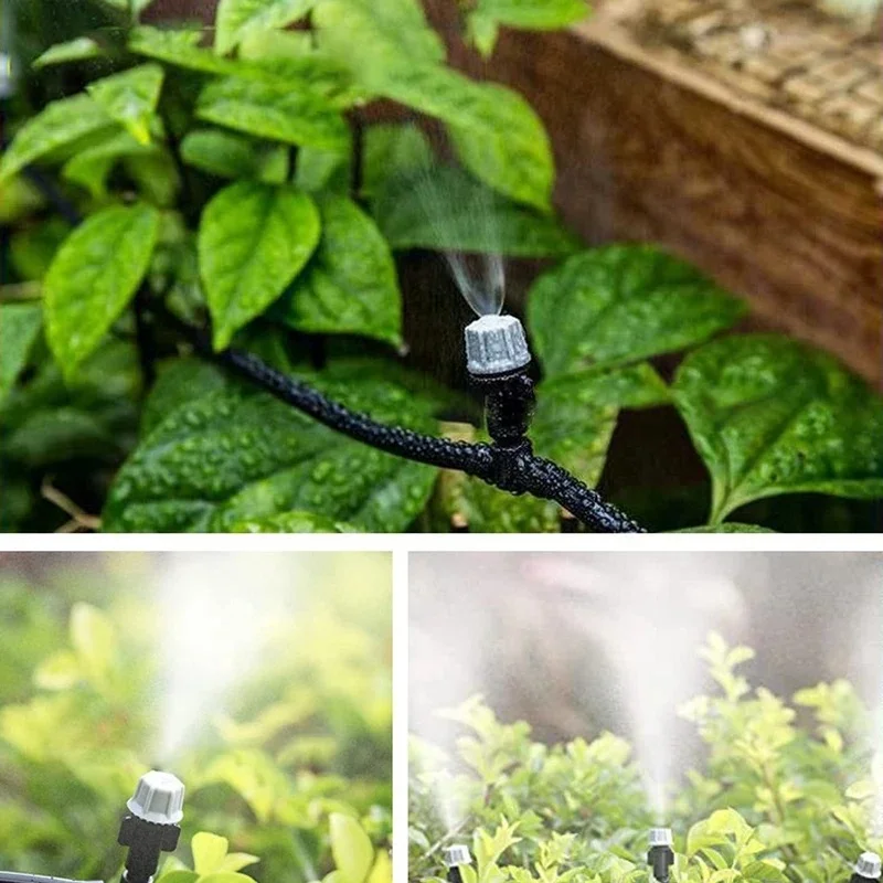 Greenhouse 10M-30M DIY Drip Irrigation System Automatic Watering Garden Hose Micro Drip Watering Kits with Adjustable Drippers