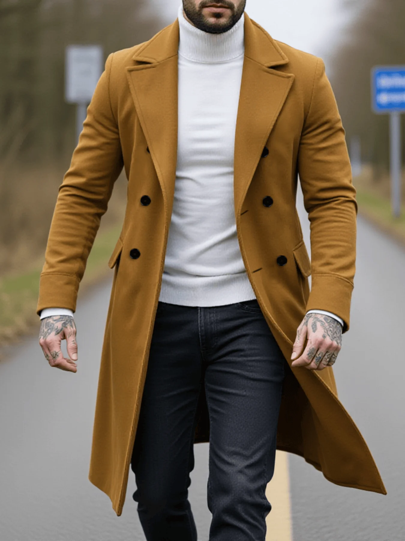 Thumbnail 3 - #8 Top Mens Wool Blend Overcoats Picks for Every Budget