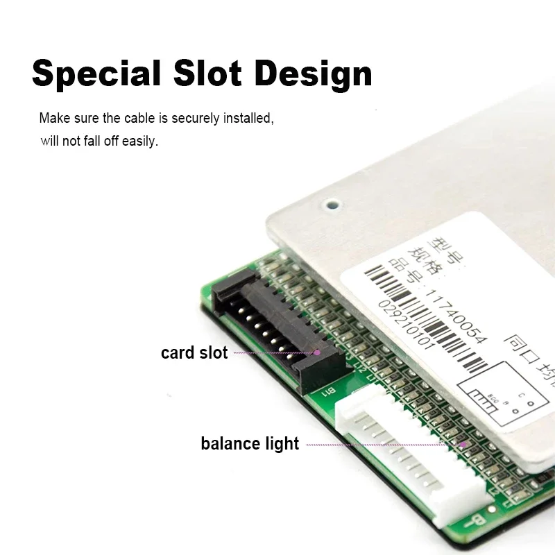BMS Li-Ion Lifepo4 16S 17S 20S 60V 30A 40A 50A NMC LFP 18650 Защитная плата сбалансированного общего порта защита от падения линии