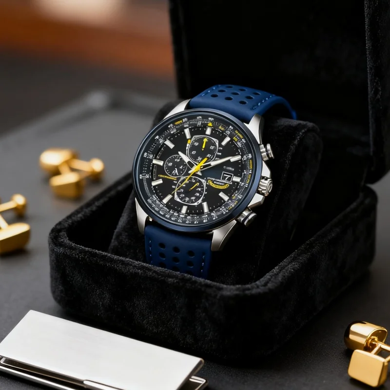 

Оригинальные роскошные мужские часы Wtches, мужские роскошные кварцевые наручные часы, радио, ночное свечение, энергия, многофункциональные деловые часы